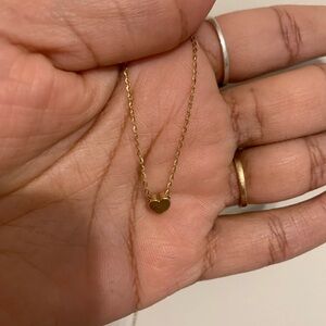 10k Gold Minimalist Heart Cable Chain Necklace - 18"
